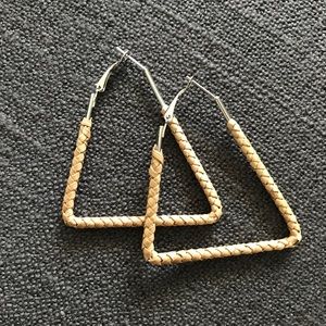 Maunakea inspired Silver Toned Lauhala Earrings